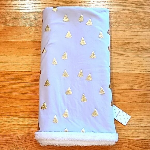 CLEARANCE Nordstrom Faux Fur Metallic Tree Baby Blanket - Picture 2 of 4